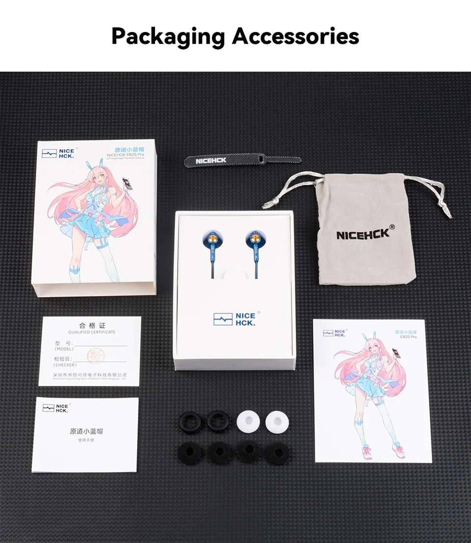 NICEHCK EB2S PRO 3.5/4.4mm Plug Microphone Flat-Head Earbud HIFI Wired Earphone 15.4mm LCP Diaphragm Dynamic Music Vocal Headset