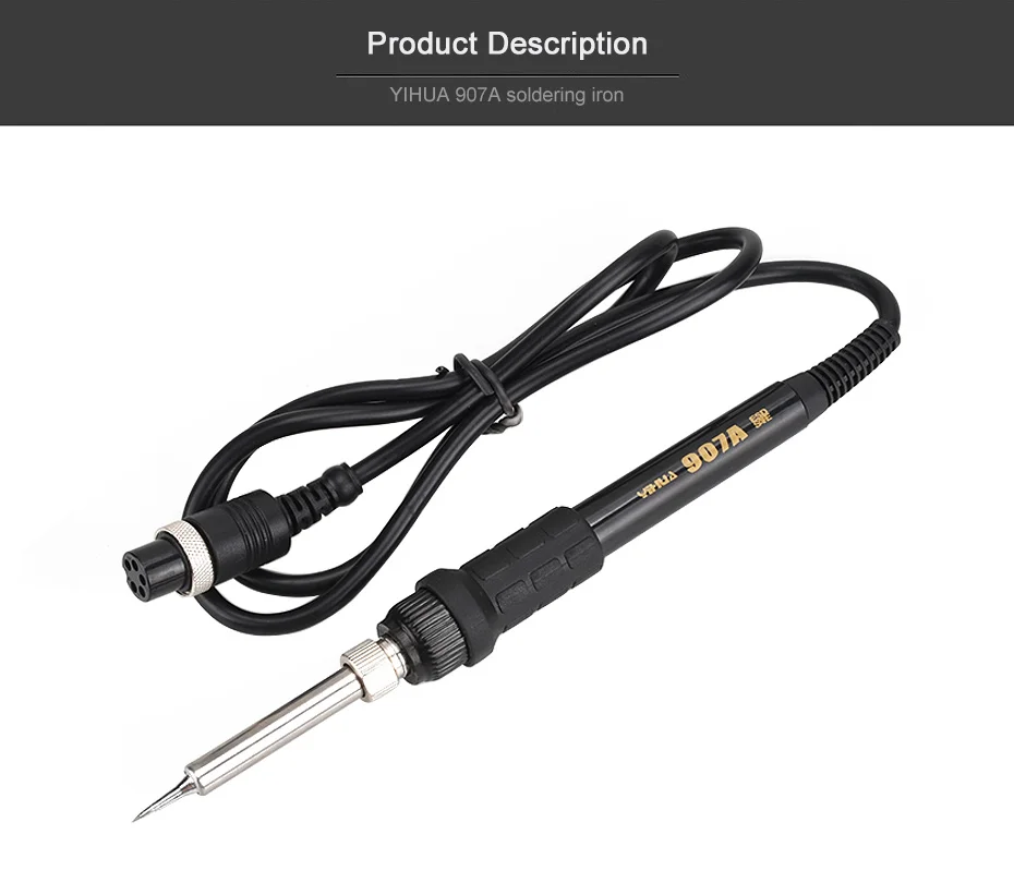 YIHUA 907A Soldering Iron Handle 50W Universal 936 Soldering Stations Electric irons 5 Holes Interface Welding Tools Accessories
