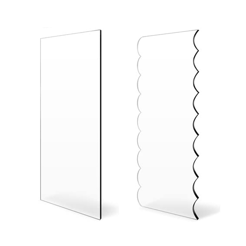 2pcs Acrylic Cake Scraper Set Decorating Contour Stripe Cake Comb Saw Tooth Smoother Buttercream Frosting Scraper cake tools