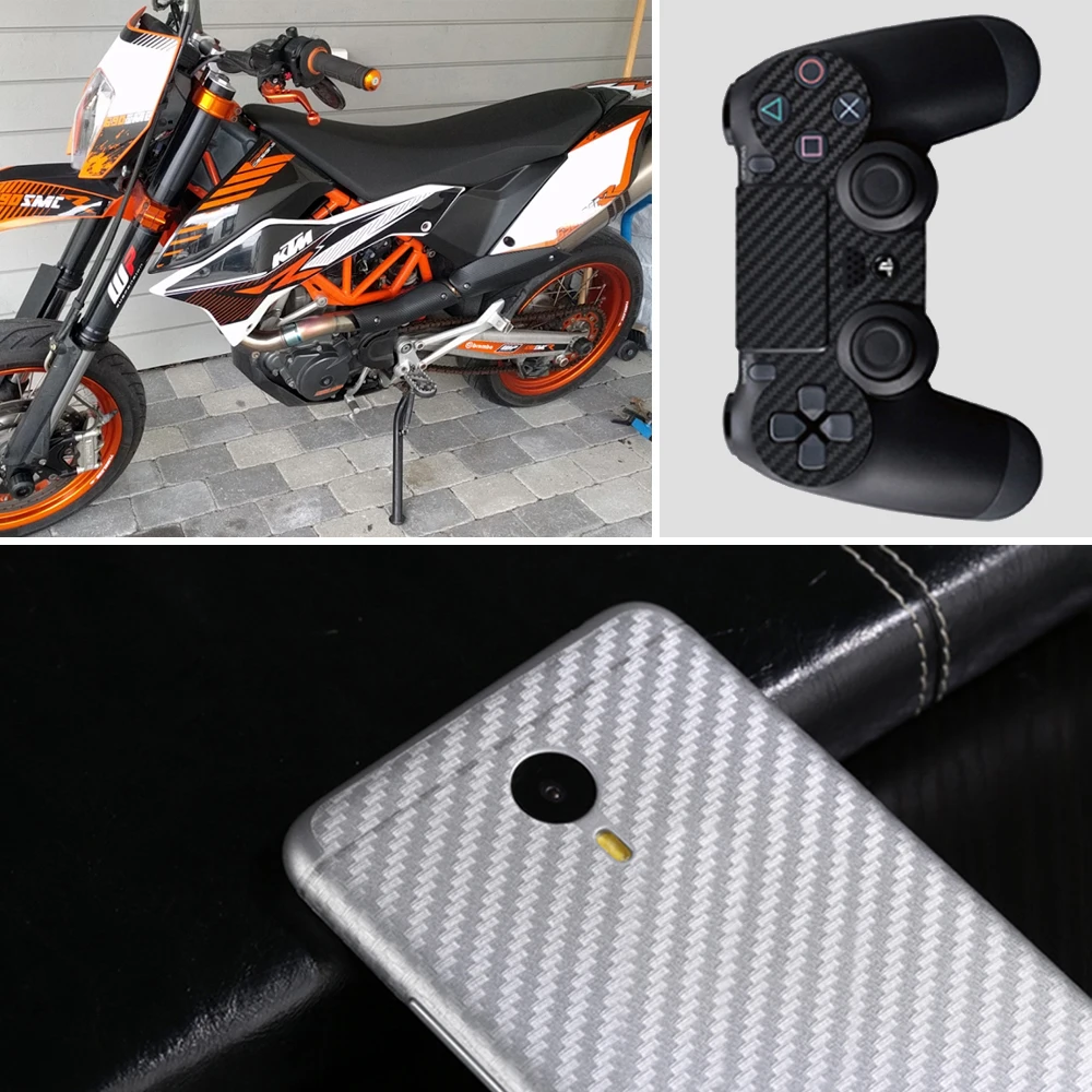 30x200cm Motorcycle 3D Carbon Fiber Vinyl Car Wrap Sheet Roll Film Stickers Decal Styling Auto Motorbike Motorcycle Accessories