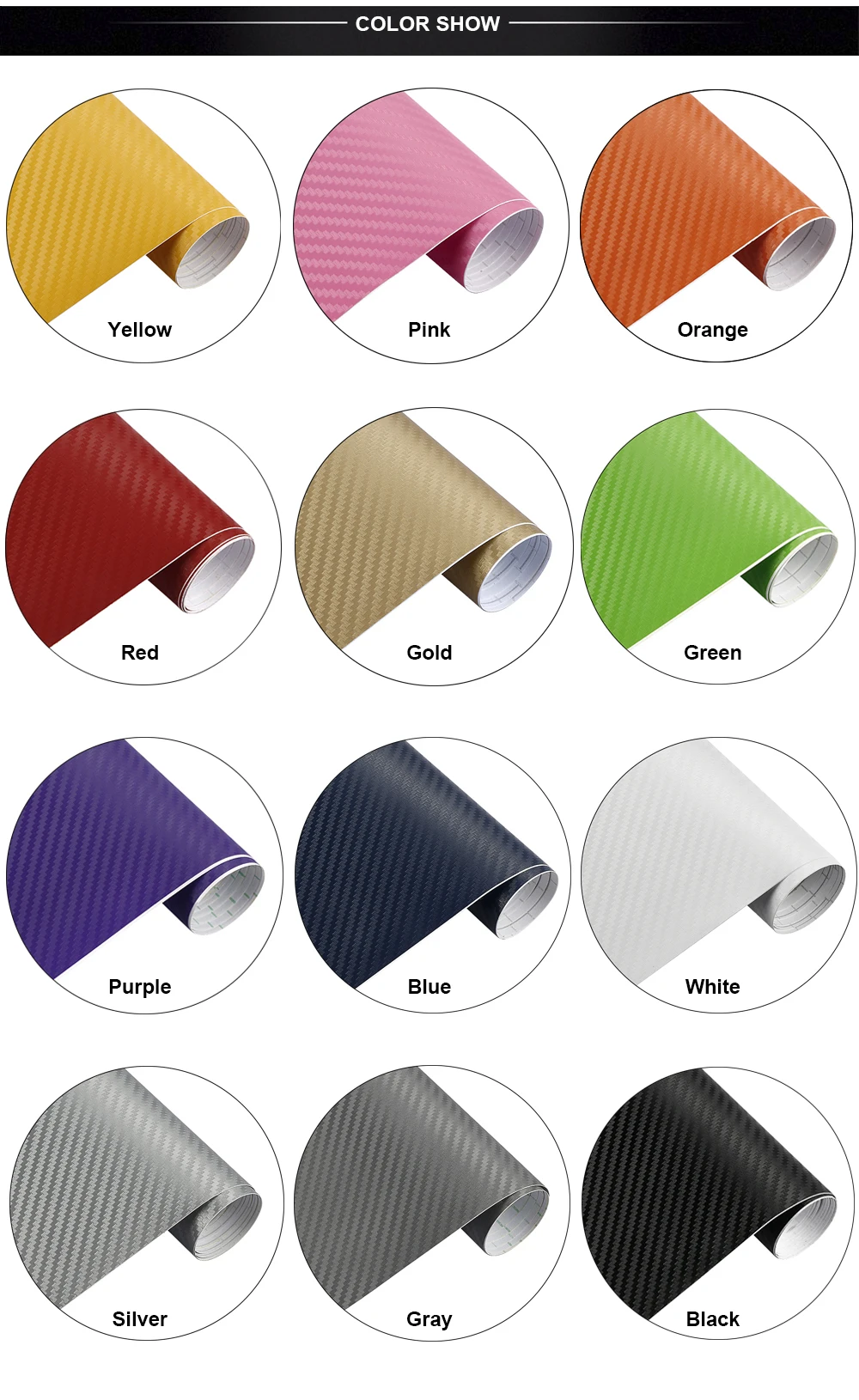 30x200cm Motorcycle 3D Carbon Fiber Vinyl Car Wrap Sheet Roll Film Stickers Decal Styling Auto Motorbike Motorcycle Accessories