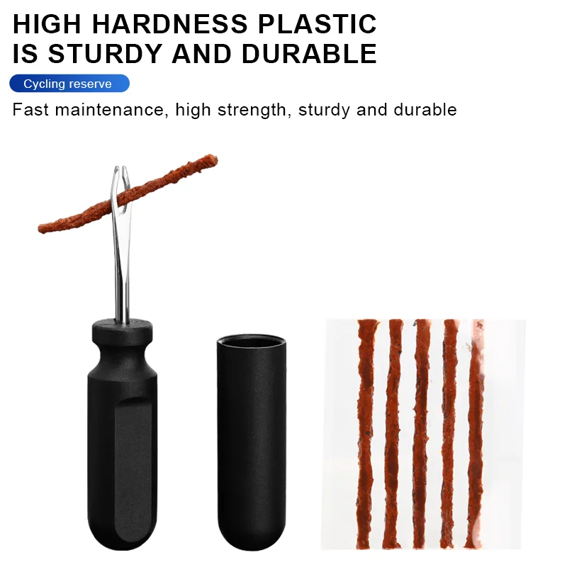 Bike Tubeless Tire Repair Kit With Rubber Strips Portable Urgent Glue Free Repair Rubber Stripes Set Bicycle Tire Repair Tool