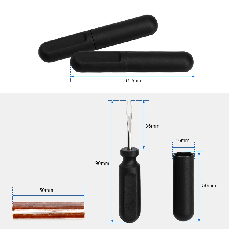 Bike Tubeless Tire Repair Kit With Rubber Strips Portable Urgent Glue Free Repair Rubber Stripes Set Bicycle Tire Repair Tool
