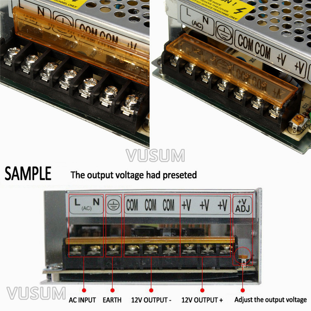vusum Switching Led power supply 5V power supply Transformer 110V 220V AC to DC 5V 2A 6A 10A 20A 30A 40A 50A 60A 72A Driver