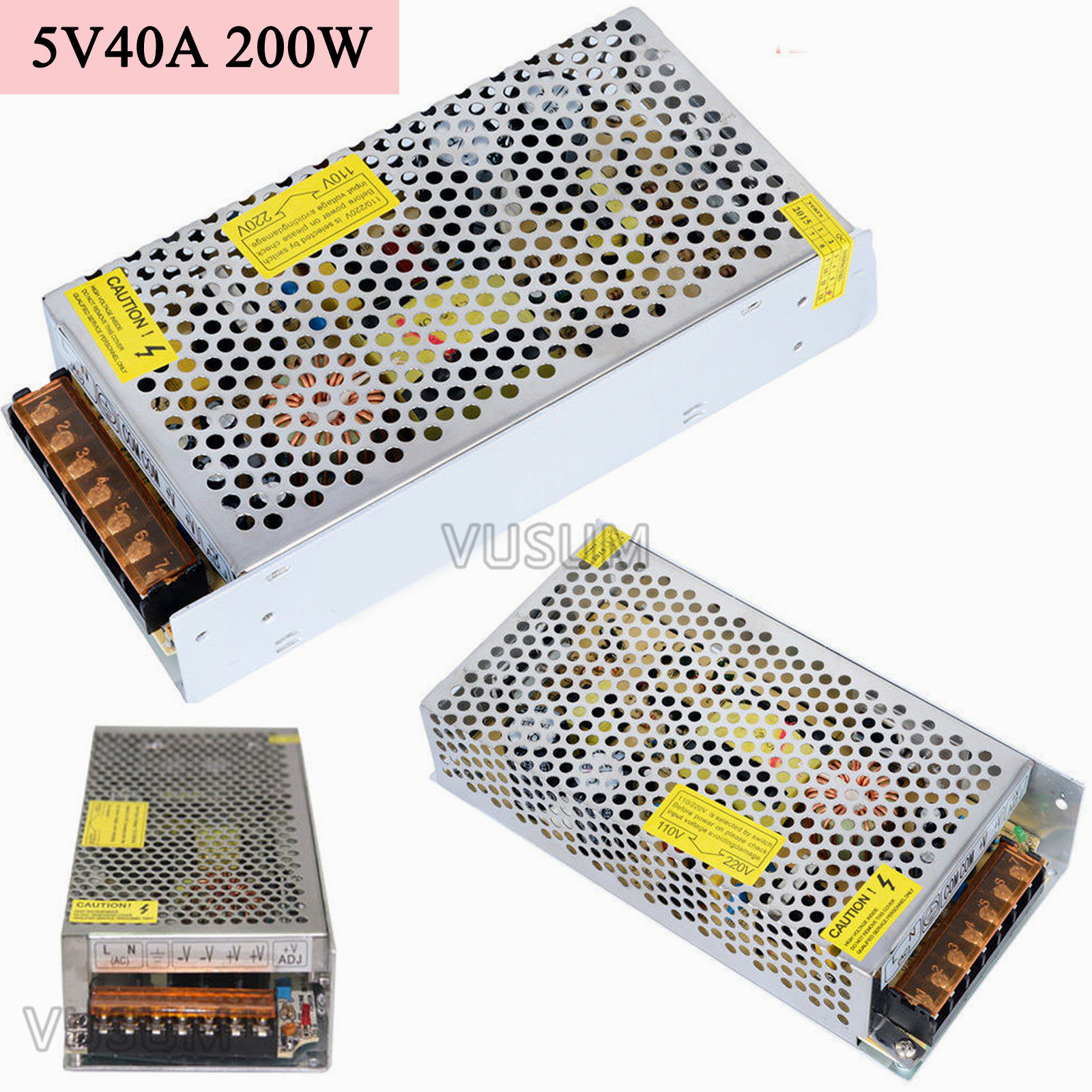 vusum Switching Led power supply 5V power supply Transformer 110V 220V AC to DC 5V 2A 6A 10A 20A 30A 40A 50A 60A 72A Driver