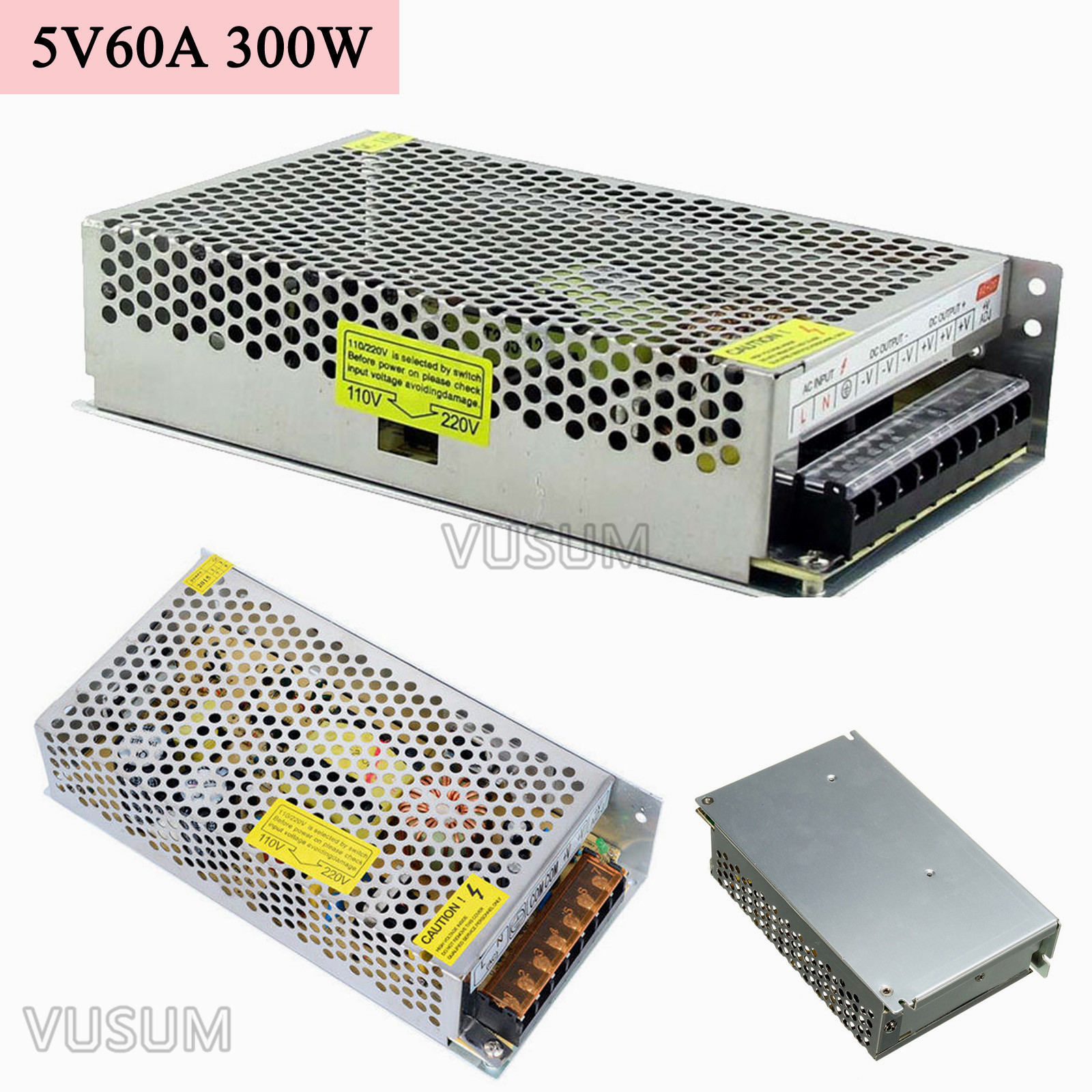 vusum Switching Led power supply 5V power supply Transformer 110V 220V AC to DC 5V 2A 6A 10A 20A 30A 40A 50A 60A 72A Driver