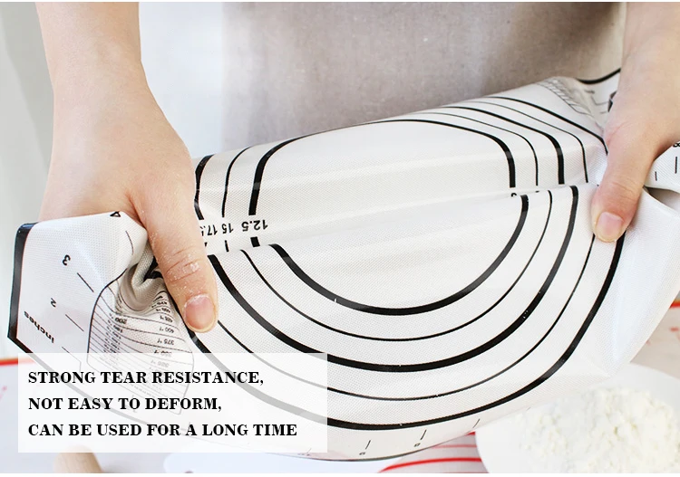 BUYYES 1PCS Silicone Baking Mat Kneading Pad Dough Mat Pizza Cake Dough Maker Kitchen Cooking Grill Non-Stick Gadgets Bakeware