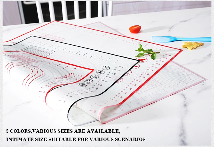 BUYYES 1PCS Silicone Baking Mat Kneading Pad Dough Mat Pizza Cake Dough Maker Kitchen Cooking Grill Non-Stick Gadgets Bakeware