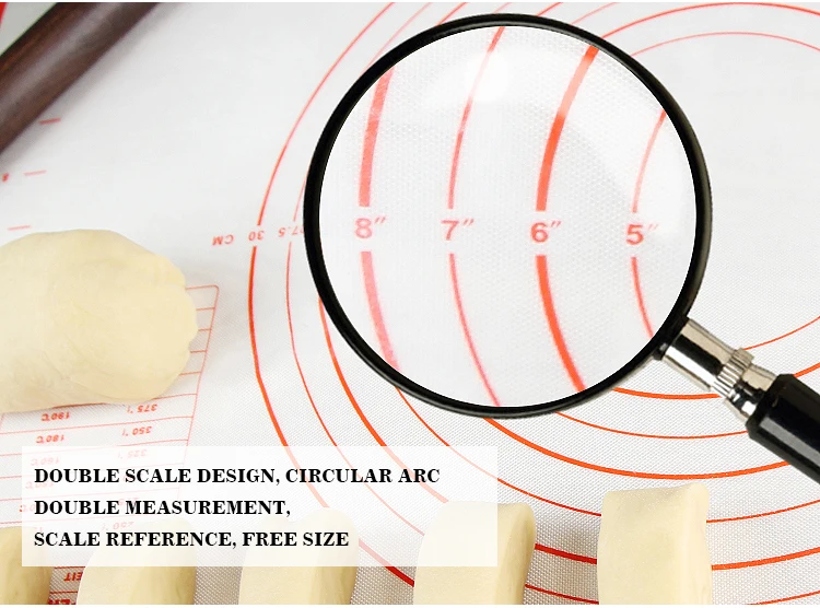 BUYYES 1PCS Silicone Baking Mat Kneading Pad Dough Mat Pizza Cake Dough Maker Kitchen Cooking Grill Non-Stick Gadgets Bakeware