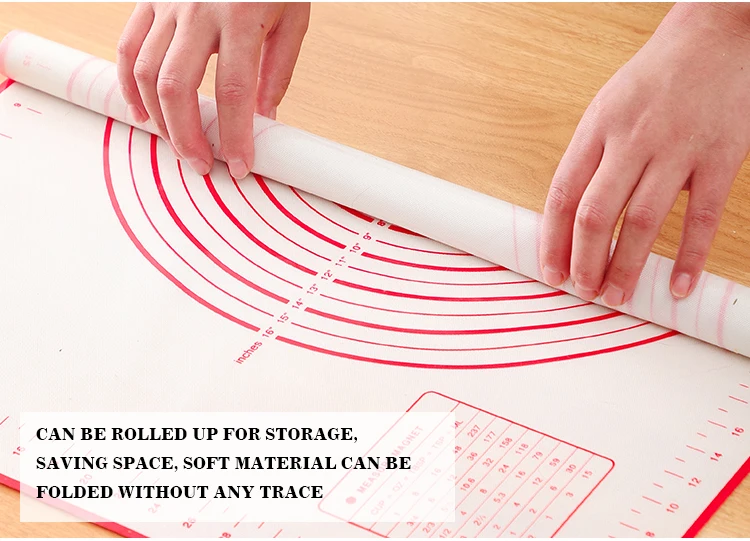 BUYYES 1PCS Silicone Baking Mat Kneading Pad Dough Mat Pizza Cake Dough Maker Kitchen Cooking Grill Non-Stick Gadgets Bakeware