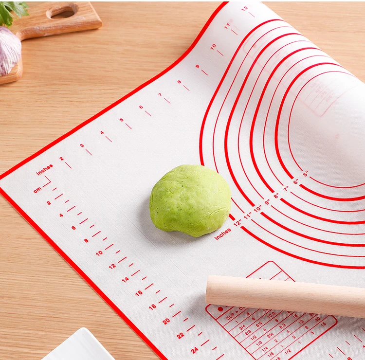 BUYYES 1PCS Silicone Baking Mat Kneading Pad Dough Mat Pizza Cake Dough Maker Kitchen Cooking Grill Non-Stick Gadgets Bakeware