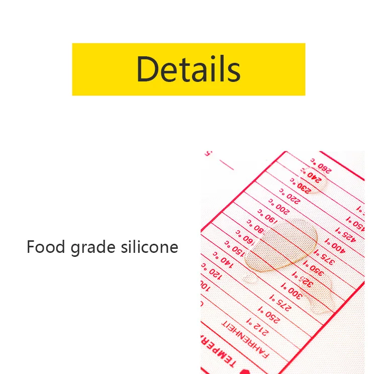 BUYYES 1PCS Silicone Baking Mat Kneading Pad Dough Mat Pizza Cake Dough Maker Kitchen Cooking Grill Non-Stick Gadgets Bakeware