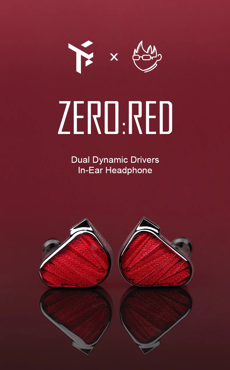 TRUTHEAR X Crinacle ZERO:RED Dual Dynamic Drivers In Ear Headphone with 0.78 2Pin Cable