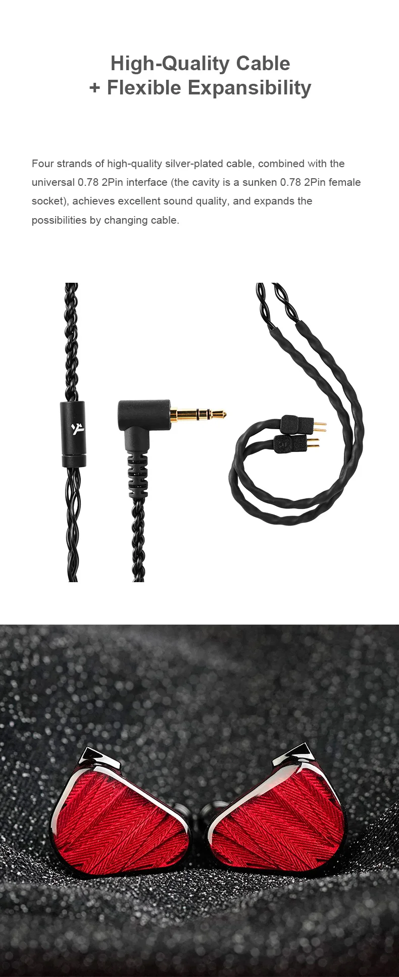 TRUTHEAR X Crinacle ZERO:RED Dual Dynamic Drivers In Ear Headphone with 0.78 2Pin Cable