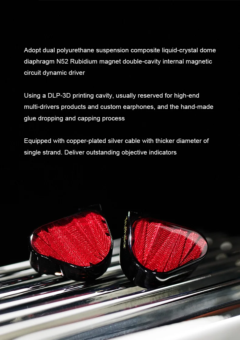 TRUTHEAR X Crinacle ZERO:RED Dual Dynamic Drivers In Ear Headphone with 0.78 2Pin Cable