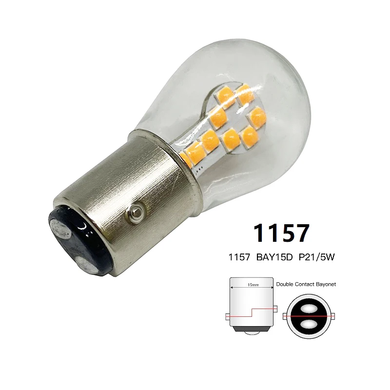 1pcs BA15S P21W 1156 Led Bulb 1157 BAY15D P21/5W R5W R10W Car Brake Lights 18SMD 3030 Chips DRL Turn Signal Lamp Super Bright