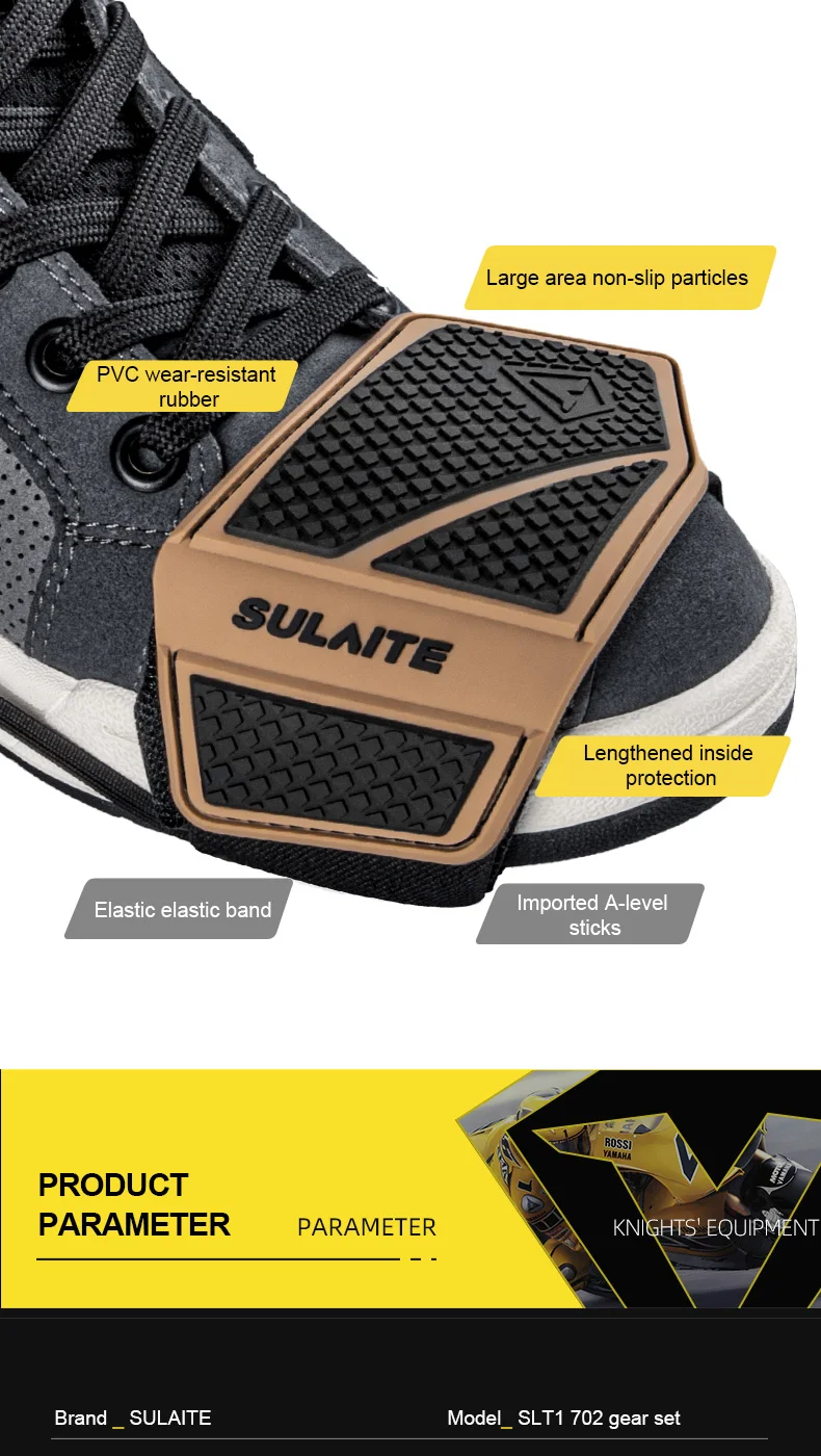 SULAITE Motorcycle Shift Pad Gear Shoe Cover Durable Lightweight Boot Protector Adjustable for Riding Moto Accessaries