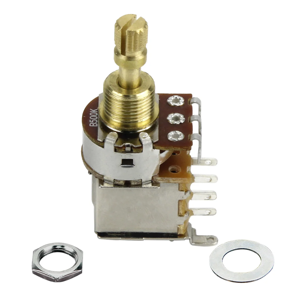 FLEOR 1pc Short Shaft Push-Push Potentiometer Electric Guitar Pot 500K / 250K Choose for Guitar Bass Parts