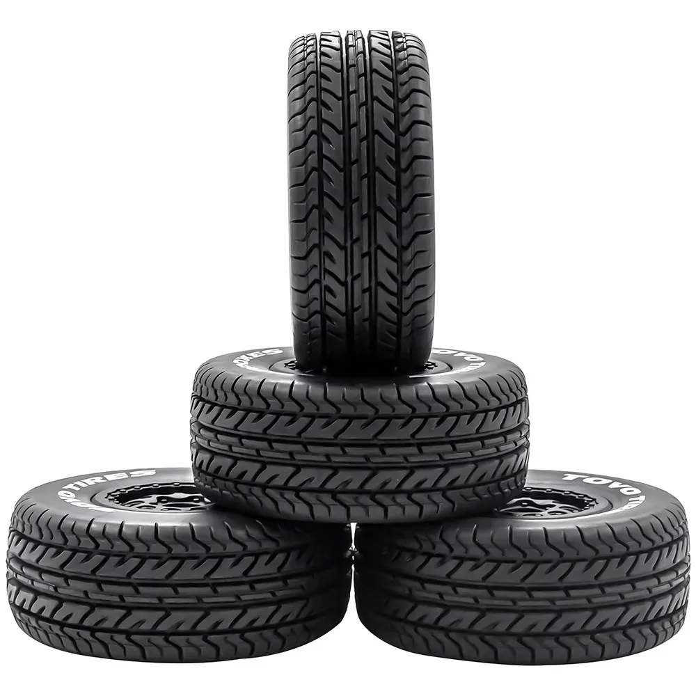 4pcs 112mm 1/10 Short Course Truck Tires Tyre Wheel With 12mm Hex For Slash Arrma Senton HuanQi 727 Vkar 10sc Hpi Rc Car