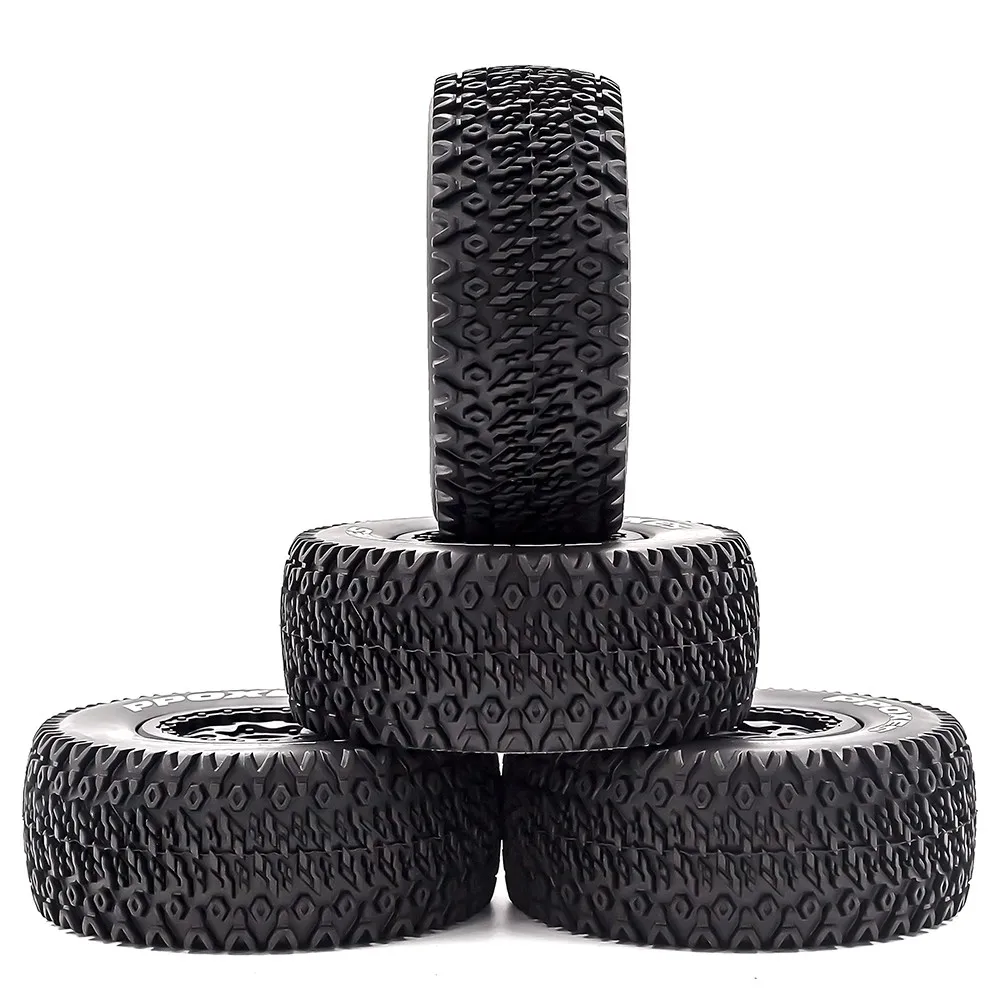 4pcs 112mm 1/10 Short Course Truck Tires Tyre Wheel With 12mm Hex For Slash Arrma Senton HuanQi 727 Vkar 10sc Hpi Rc Car