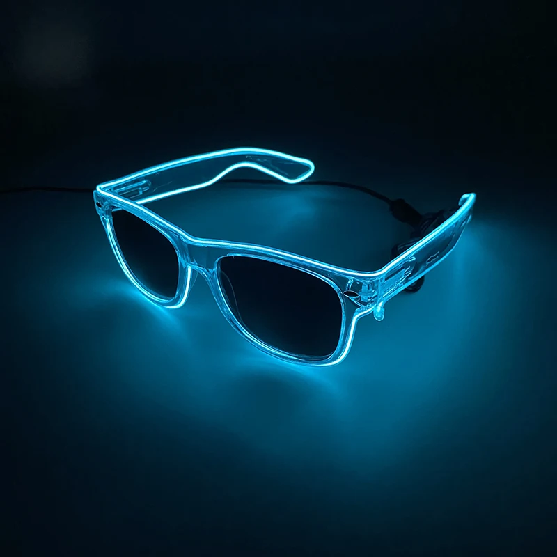 Light Up Led Glasses Neon Party Luminous Glasses EL Wire Glowing Sunglasses Novelty Gift for Adult Glow Bright Light Supplies