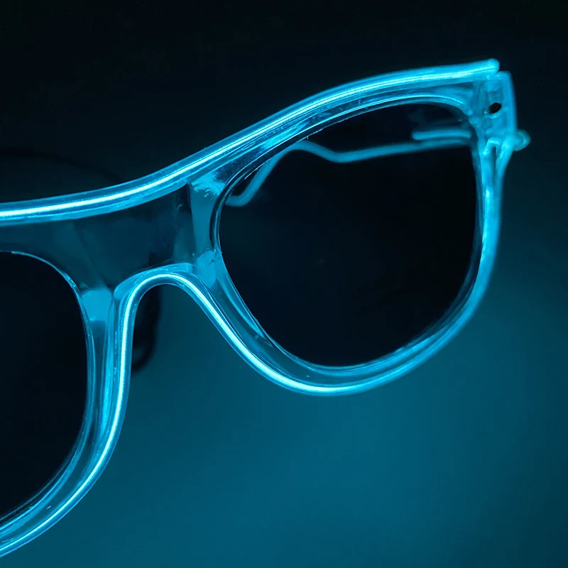 Light Up Led Glasses Neon Party Luminous Glasses EL Wire Glowing Sunglasses Novelty Gift for Adult Glow Bright Light Supplies