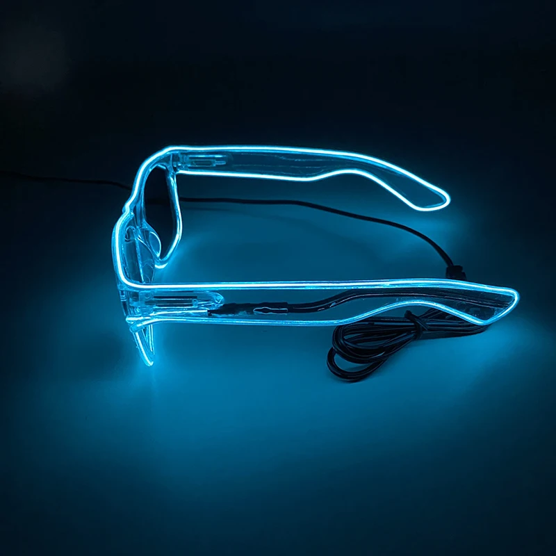Light Up Led Glasses Neon Party Luminous Glasses EL Wire Glowing Sunglasses Novelty Gift for Adult Glow Bright Light Supplies
