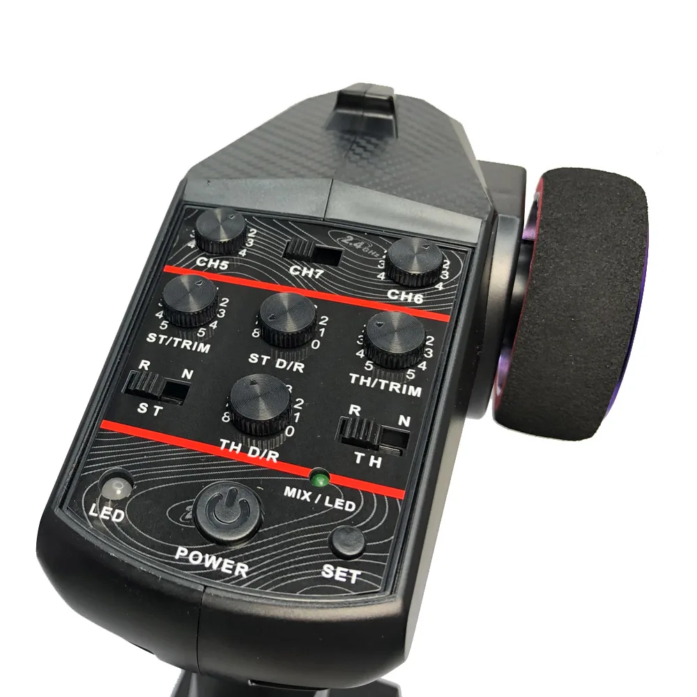 YSIDO 2.4G YS7 7CH Remote Control Digital Radio Transmitter with Receiver for 1/10 1/8 Crawler Controller RC Boat Car