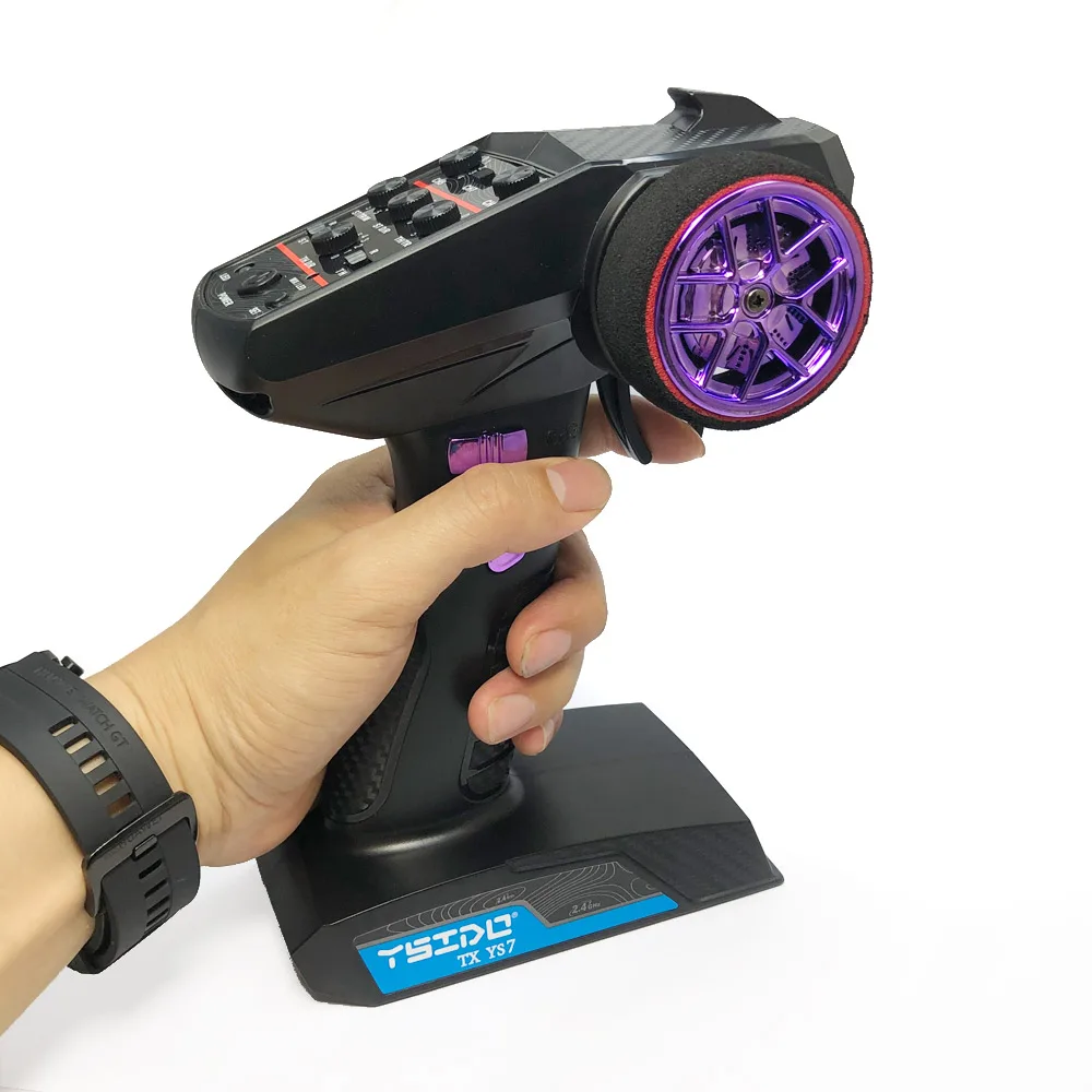 YSIDO 2.4G YS7 7CH Remote Control Digital Radio Transmitter with Receiver for 1/10 1/8 Crawler Controller RC Boat Car