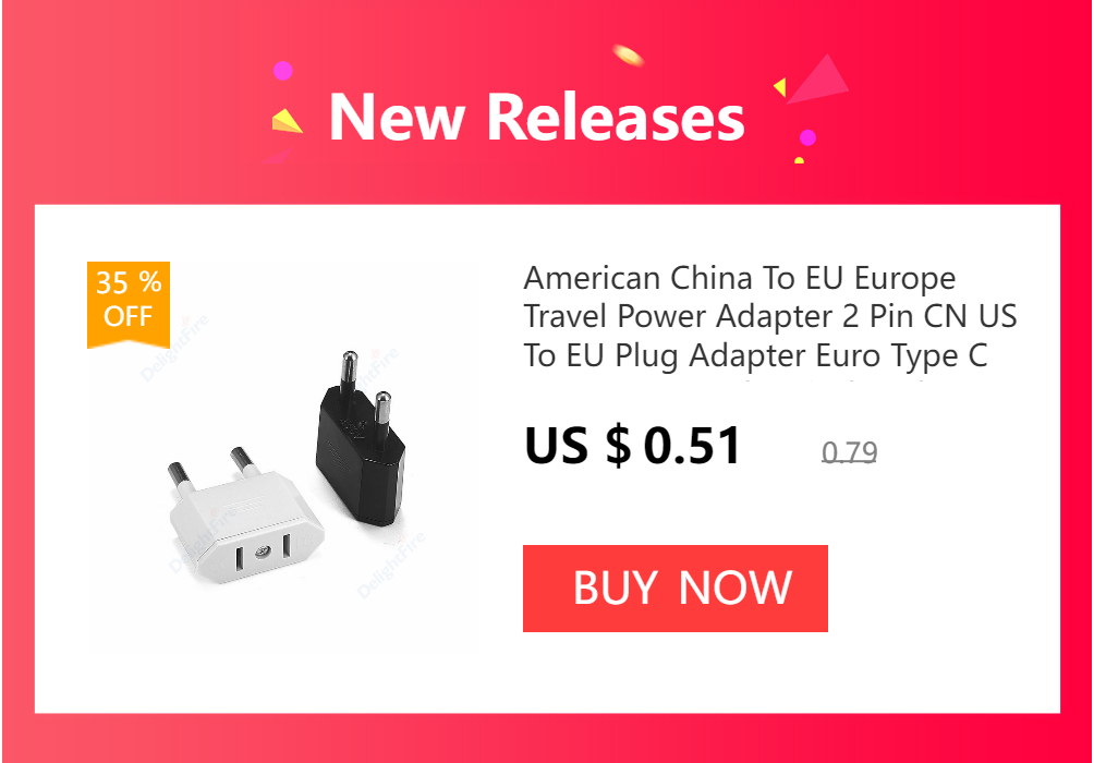 US Electrical Plug Adapter European EU To US America China CN Canada CA Travel Adapter 2Pin Plug Type A Converter Power Adaptor