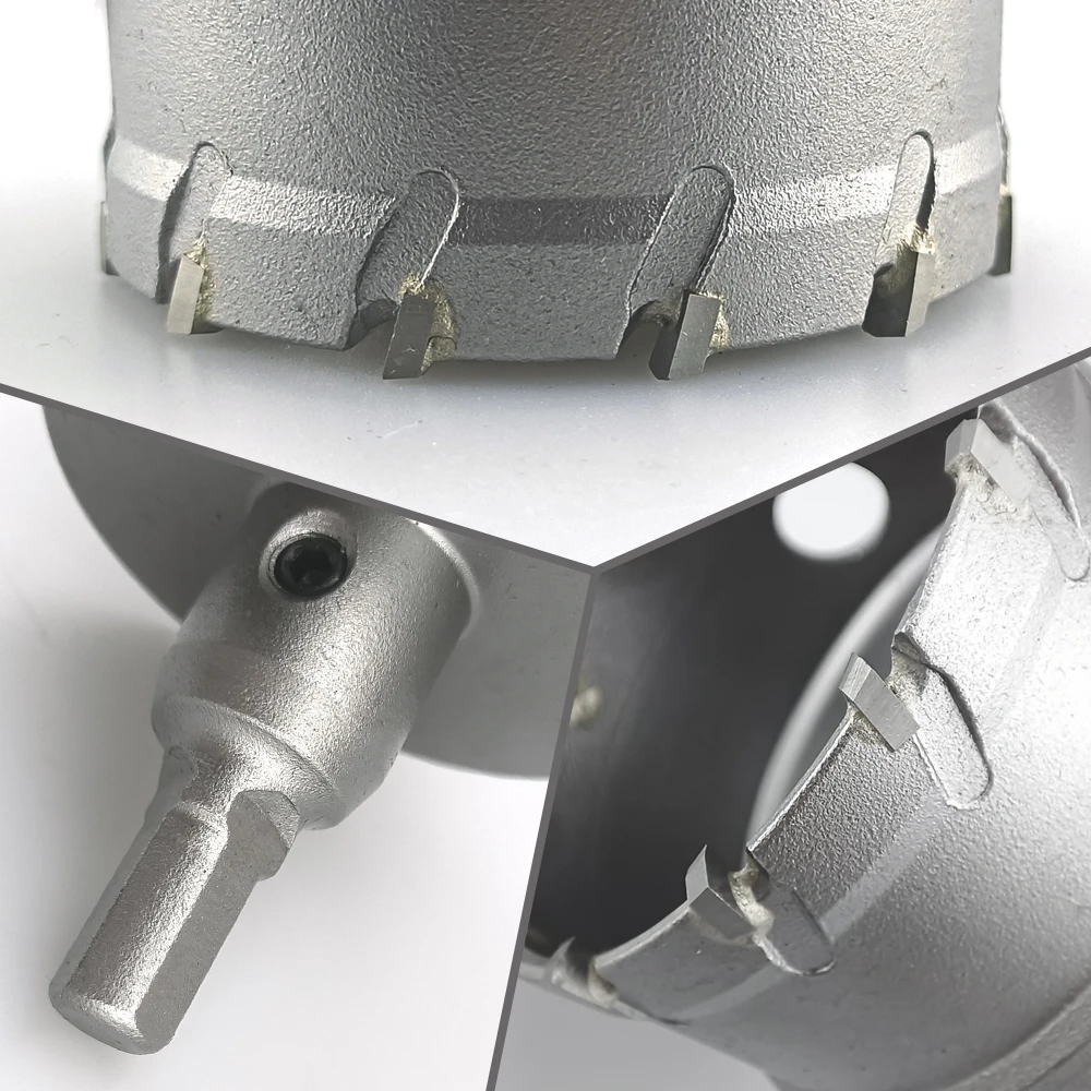 1Pc 12-100mm TCT Hole Saw Tungsten Carbide Tip Core Drill Bit Cutter Tools Drilling crown for Metal Stainless Steel Alloy