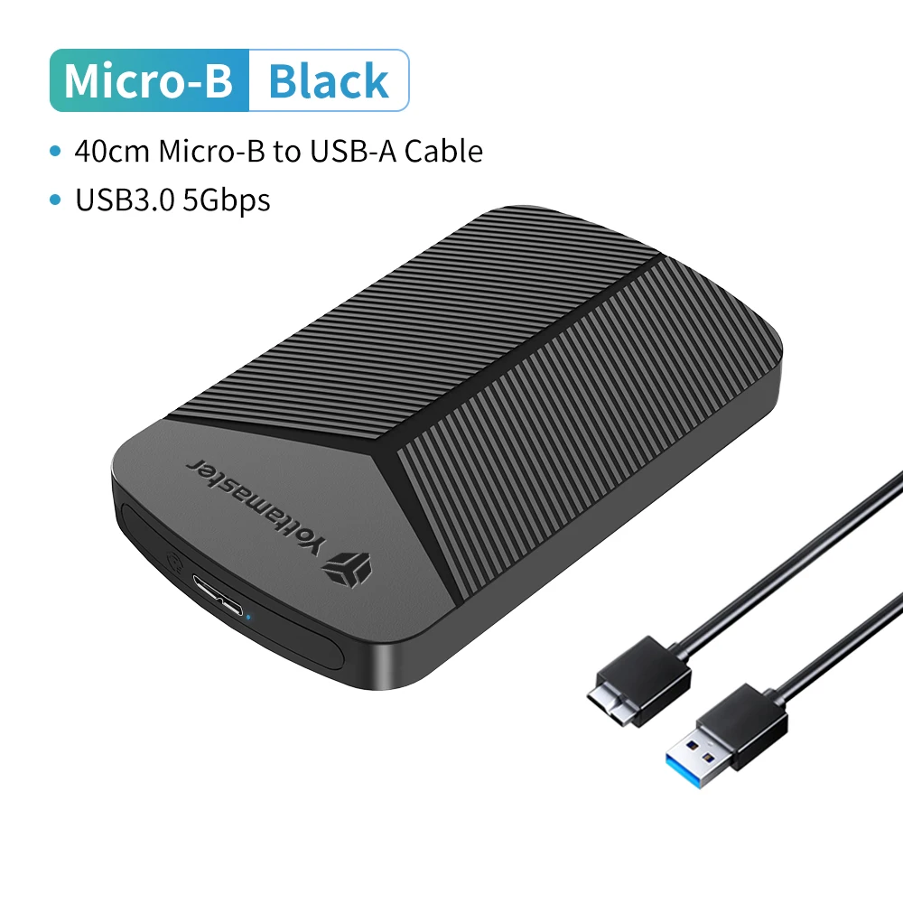 Yottamaster 2.5inch HDD Enclosure SATA to USB 3.0 Adapter Hard Disk Case 6Gbps UASP Hard Drive Enclosure for Windows Mac Linux