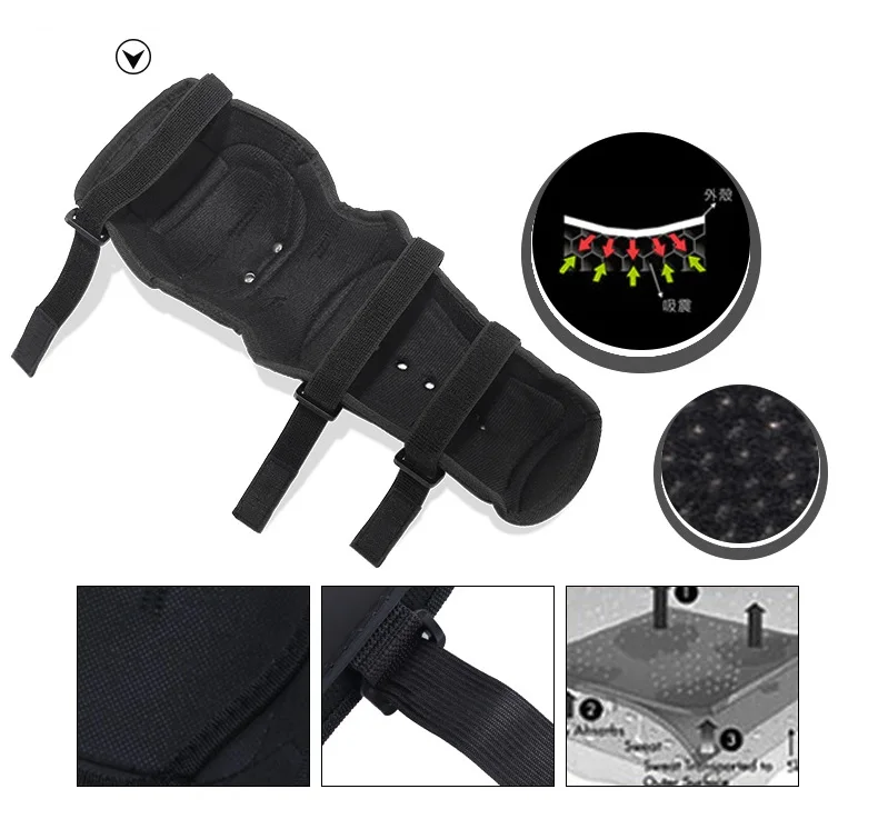 Motorcycle Kneepad Stainless Steel Moto Elbow Knee Pads Motocross Racing Protective Gear Protector Guards Kit