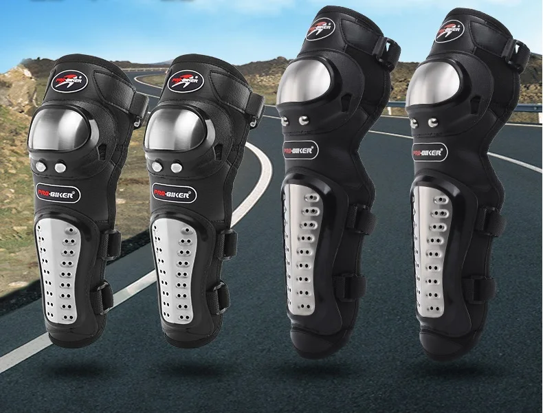 Motorcycle Kneepad Stainless Steel Moto Elbow Knee Pads Motocross Racing Protective Gear Protector Guards Kit