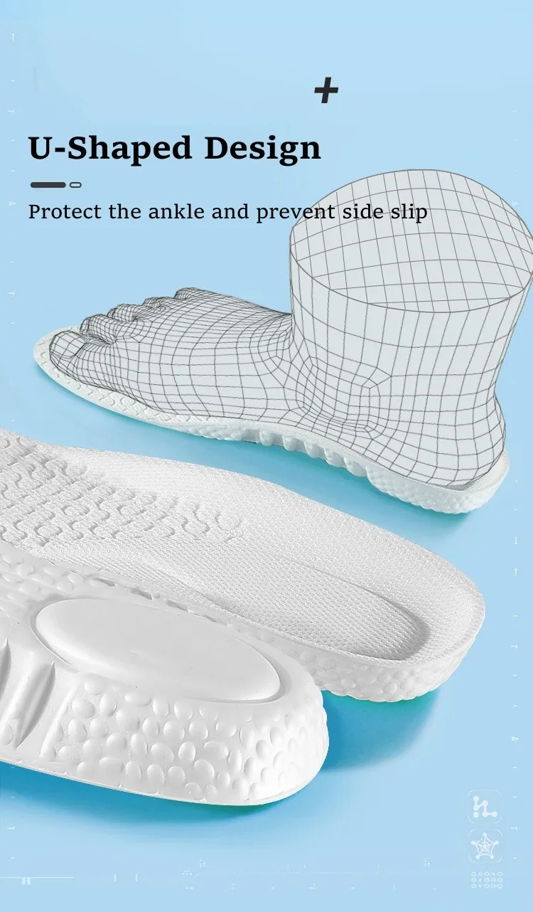 Sport Insoles for Feet Soft Shock Absorption Inserts Template Orthopedic Plantar Fasciitis Insole for Shoes Man Women Shoe Sole