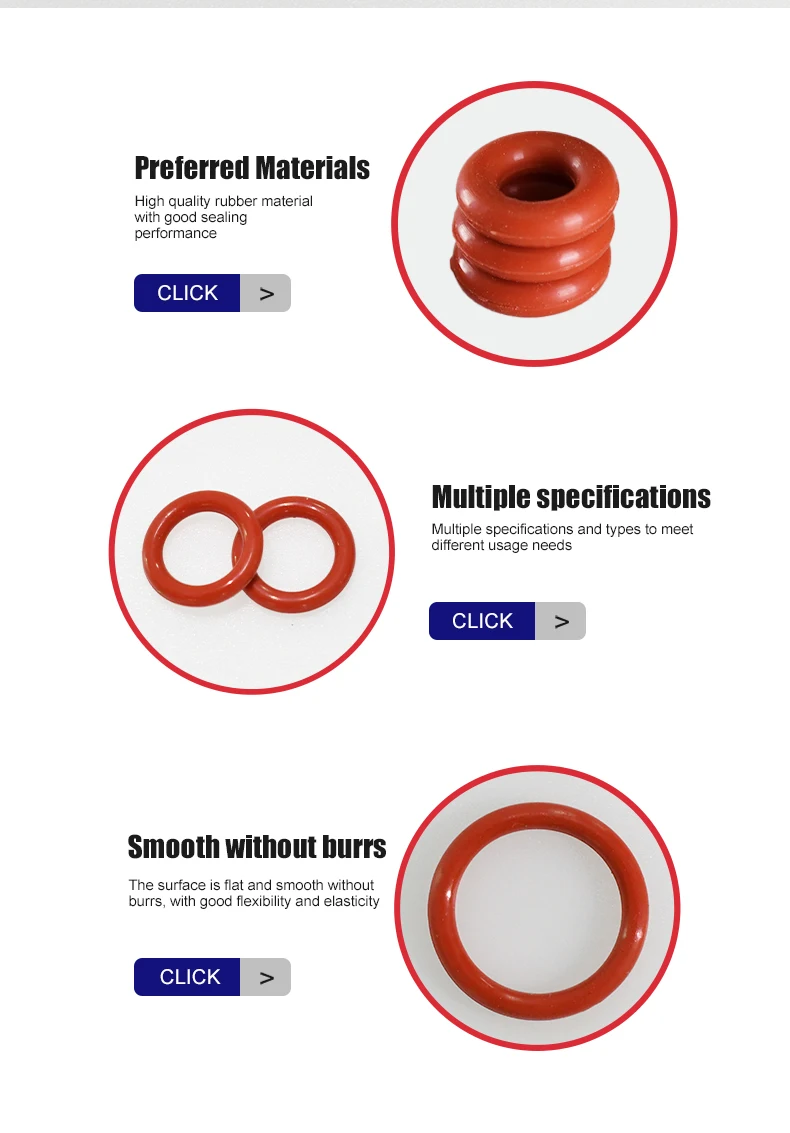 CS 1/1.5/2.0/2.4/3.1 Silicone O Ring Sealing Washer Red VMQ O-ring Plumbing Gaskets Oil Resistant High Temperature Oring Kit