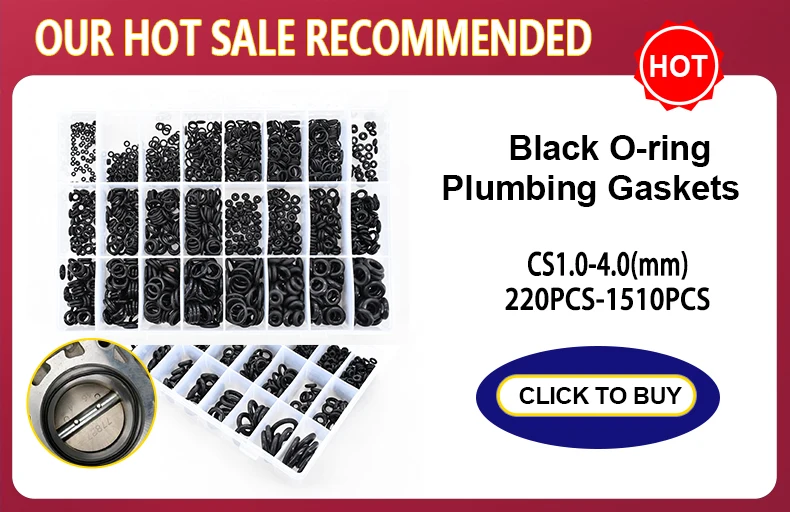 CS 1/1.5/2.0/2.4/3.1 Silicone O Ring Sealing Washer Red VMQ O-ring Plumbing Gaskets Oil Resistant High Temperature Oring Kit