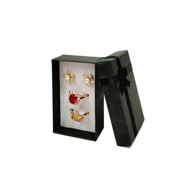 12Pcs/lot Ring Box Necklace Pendant Box Earrings Organizer Jewelry Display Holder Trinket Storage Props Gift Box 5*8*2.5cm