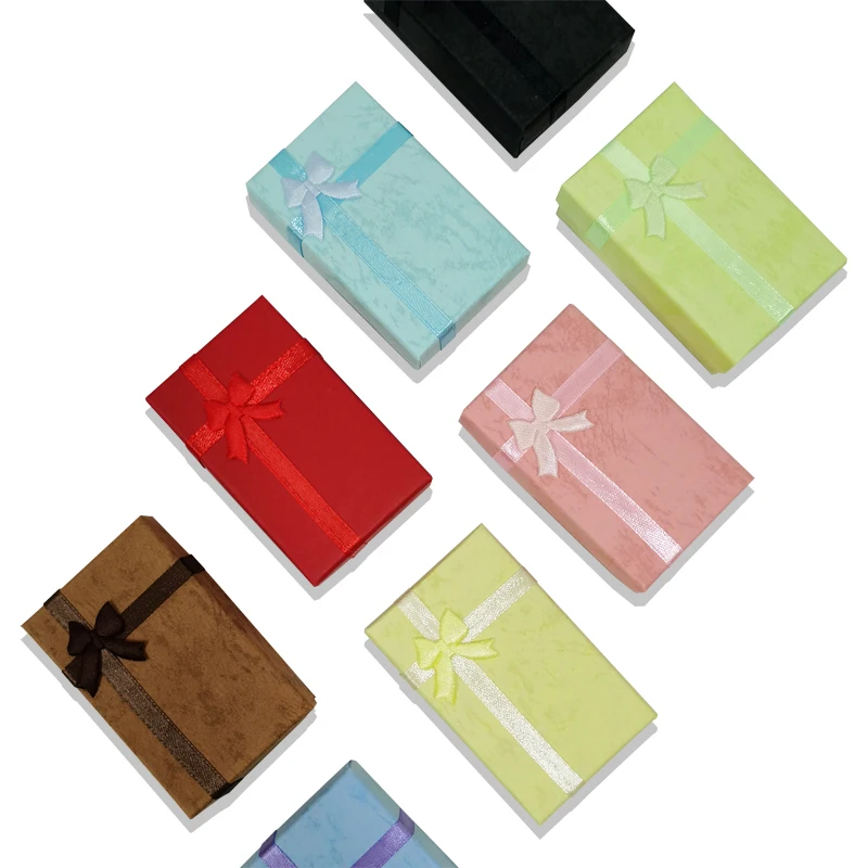 12Pcs/lot Ring Box Necklace Pendant Box Earrings Organizer Jewelry Display Holder Trinket Storage Props Gift Box 5*8*2.5cm