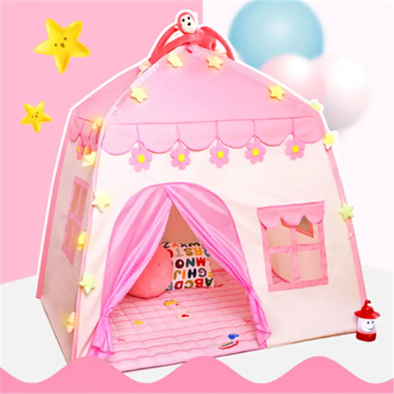 Children's Tent Indoor Outdoor Games Garden Tipi Princess Castle Folding Cubby Toys Tents Enfant Room House Teepee Playhouse