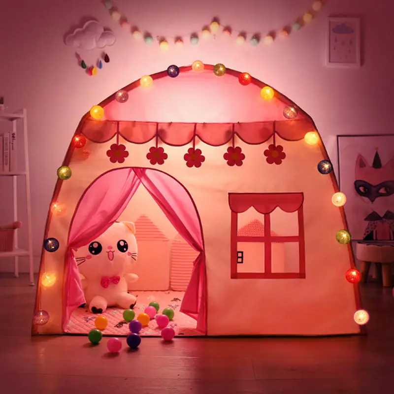 Children's Tent Indoor Outdoor Games Garden Tipi Princess Castle Folding Cubby Toys Tents Enfant Room House Teepee Playhouse