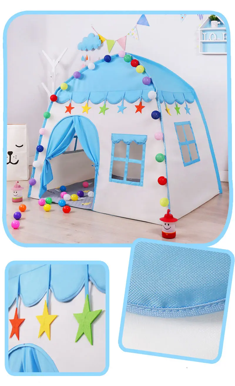 Children's Tent Indoor Outdoor Games Garden Tipi Princess Castle Folding Cubby Toys Tents Enfant Room House Teepee Playhouse