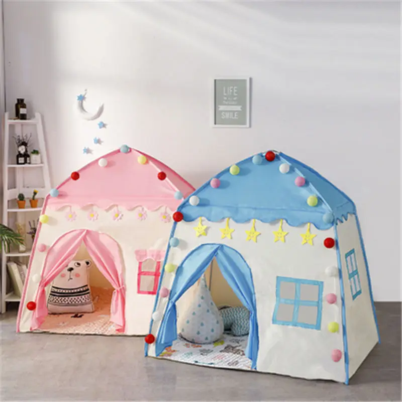 Children's Tent Indoor Outdoor Games Garden Tipi Princess Castle Folding Cubby Toys Tents Enfant Room House Teepee Playhouse