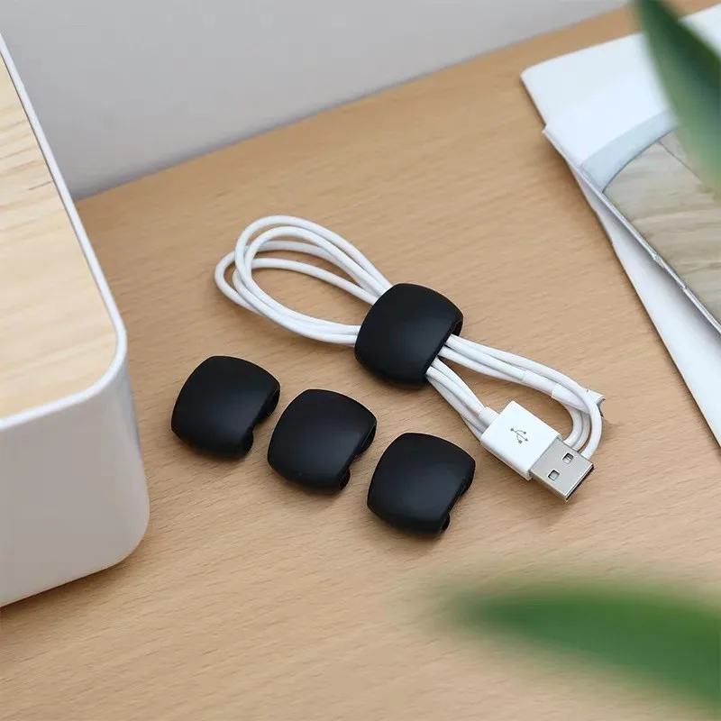 Cable Winder Cable Organizer Clips Mouse Wire Headphone Holder USB Charger Holder Desk Tidy Organizer Wire Cord Protector