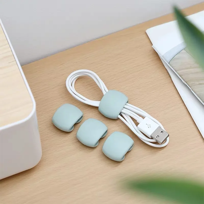 Cable Winder Cable Organizer Clips Mouse Wire Headphone Holder USB Charger Holder Desk Tidy Organizer Wire Cord Protector