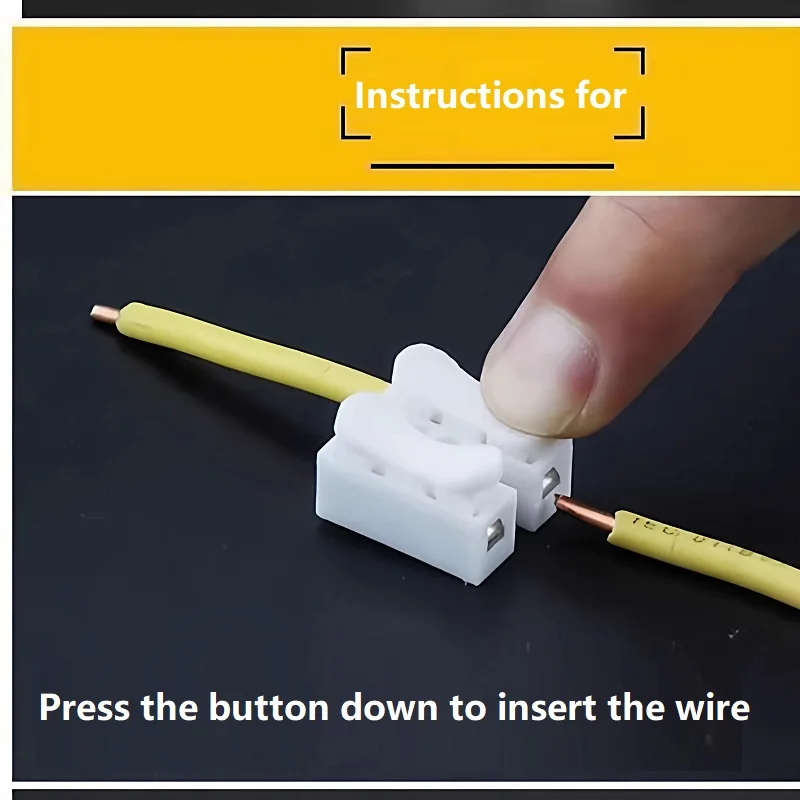Quick Wire Connectors 1P 2P No Soldering Required Spring Clamp Cable Terminals Screwless Terminal Block for Electronics