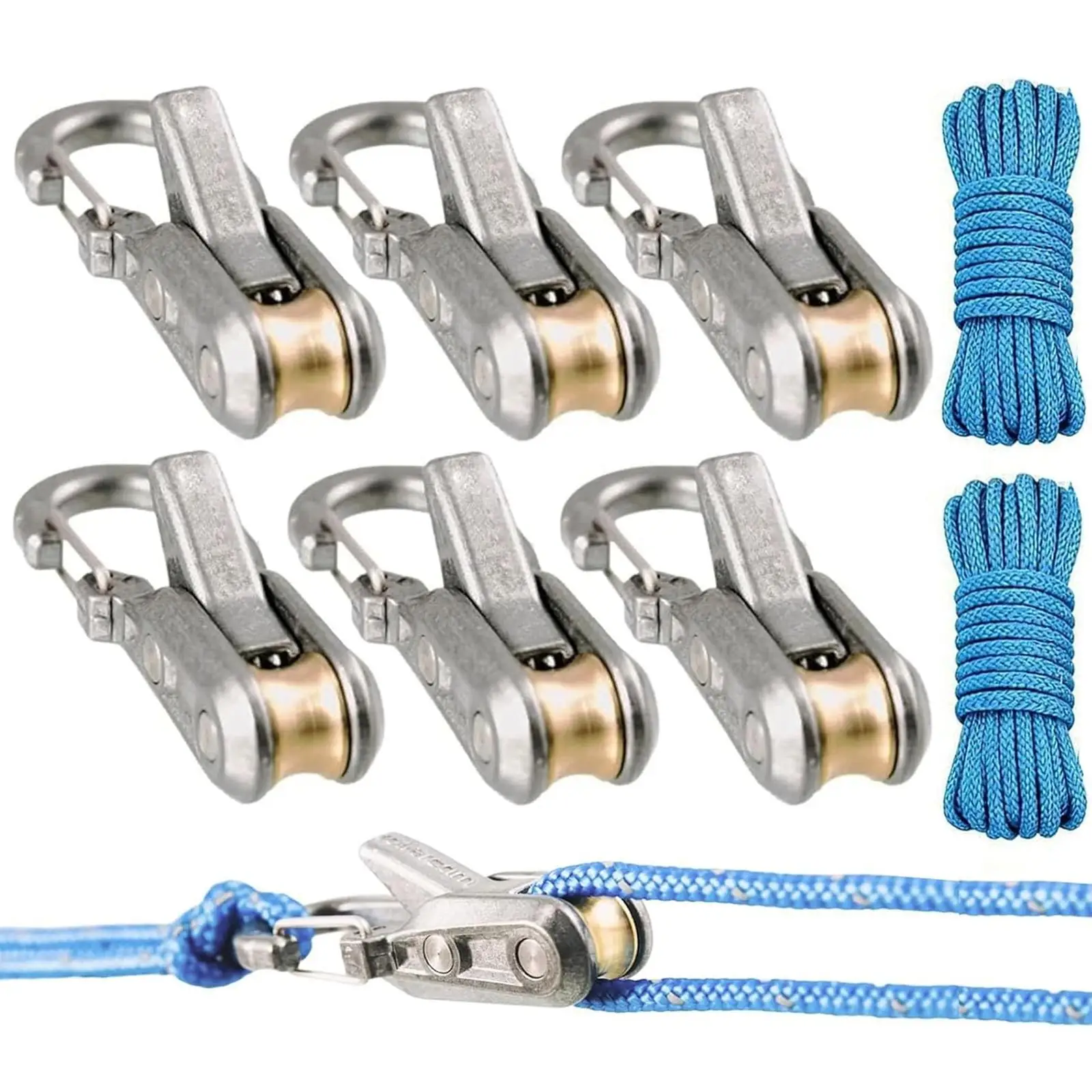Rope Tightening Tool & Tensioner,Heavy-Duty Retractable Tie Down Rope for Camping, Tarp, Hammock,Boating & Outdoor Gear Securing