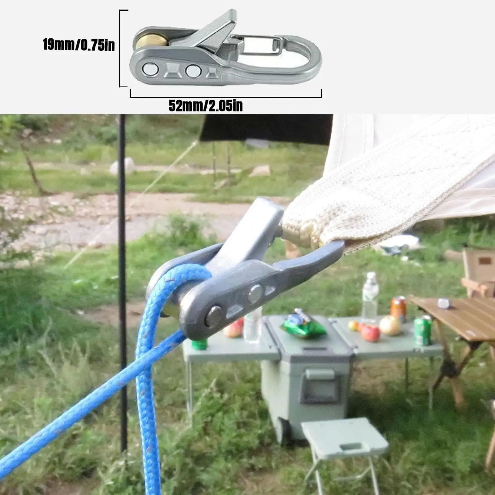 Rope Tightening Tool & Tensioner,Heavy-Duty Retractable Tie Down Rope for Camping, Tarp, Hammock,Boating & Outdoor Gear Securing