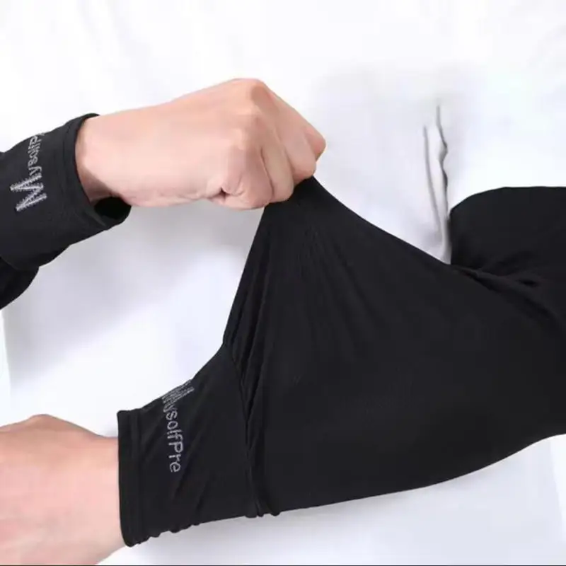 Cooling Arm Sleeves Breathable Sun Protection Ice Slik Sleeves Summer Outdoor Sports Driving Cycling Sleeves Men Loose Arm