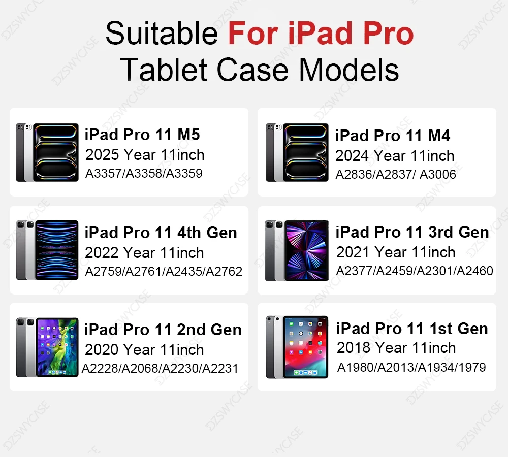 Silicone Case For iPad 10th 10.9 A16 11, Air 10.9 11 M2 M3 M4, 10.2 7/8/9th 9.7 5/6th, Pro 11 M4 M5 Protective Cover